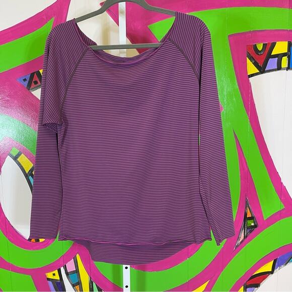 Prana, Striped Off the Shoulder Long Sleeve Shirt. Size Small. Excellent cond! - Picture 1 of 5
